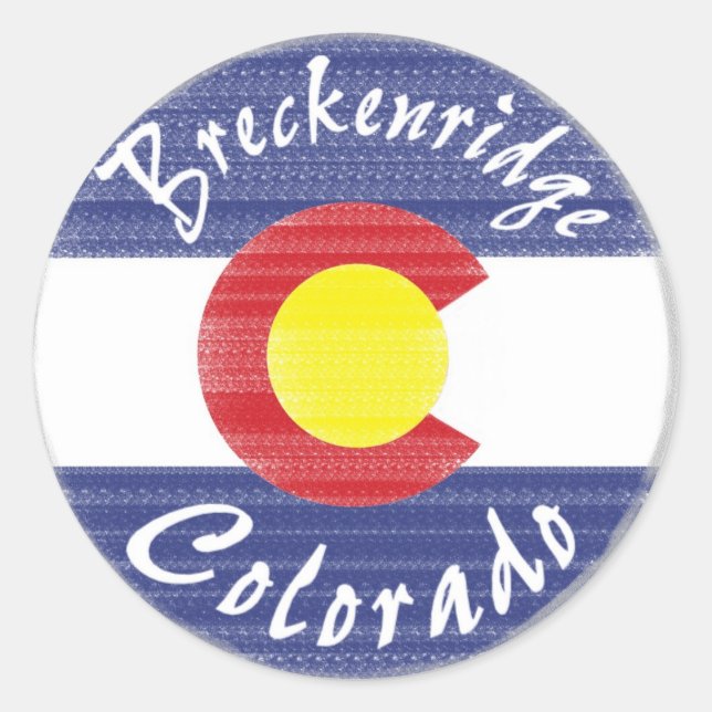 Sticker Rond Breckenridge Colorado (Devant)