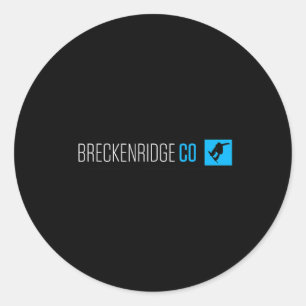 Sticker Rond Breckenridge Colorado Snowboard Type
