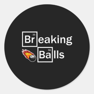 Sticker Rond Bref Billard Joueur Billard Snooker 8 Ball Funny