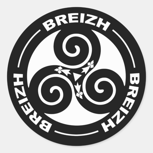 Sticker Rond Breizh Triskel (Devant)