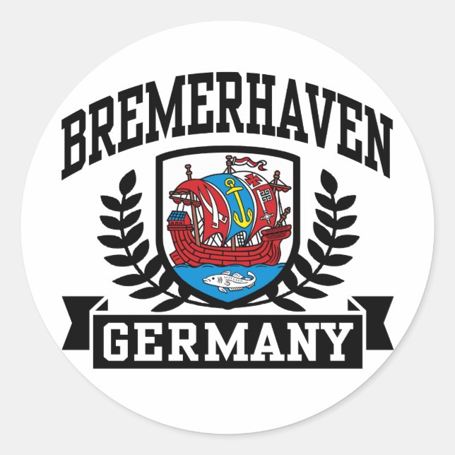 Sticker Rond Bremerhaven Allemagne (Devant)