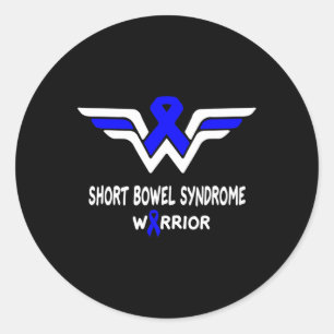 Sticker Rond Brève Bowel Sensibilisation Guerrier Support Blu