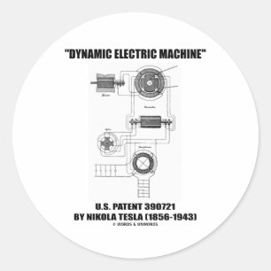 Sticker Rond Brevet électrique dynamique 390721 des USA de
