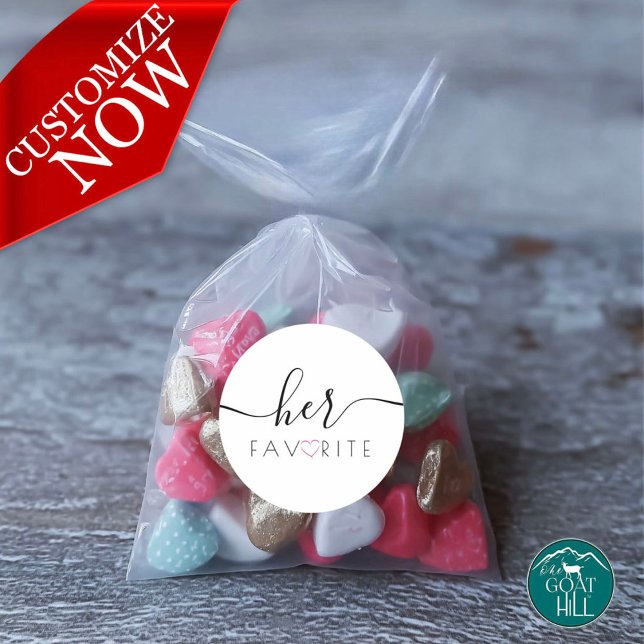 Sticker Rond Bridal Shower Her Favorite  (Créateur téléchargé)