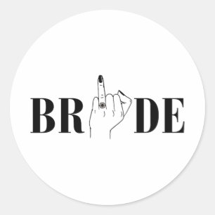 Sticker Rond Bride Mariage Brigade Brigade Bachelorette Party