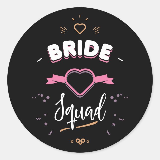 Sticker Rond Bride squad (Devant)