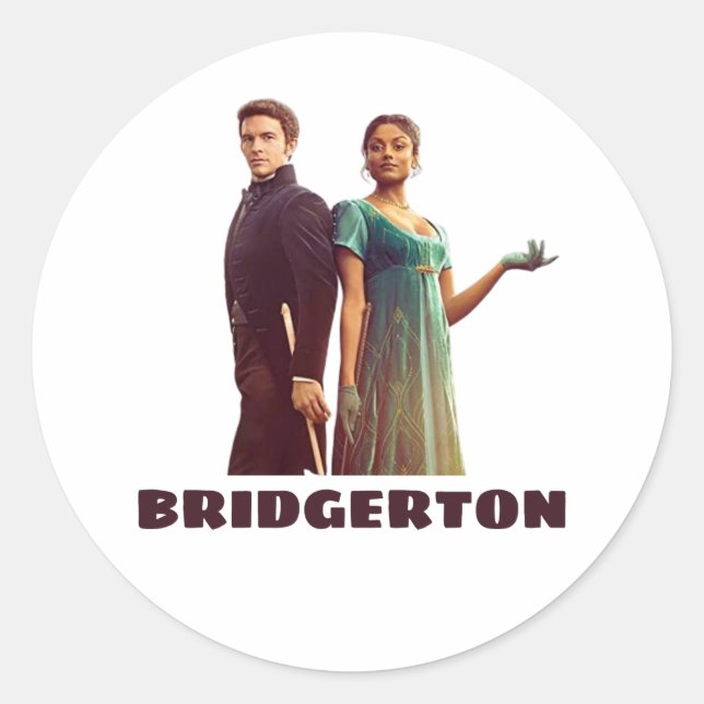 Sticker Rond Bridgerton-Funny (Devant)