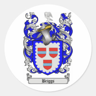 STICKER ROND BRIGGS FAMILLE CREST - BRIGGS COAT D'ARMES