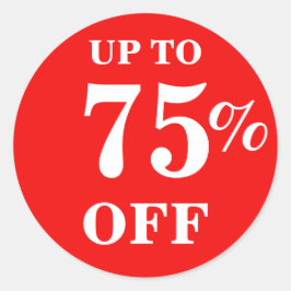 Sticker Rond Bright Red Jusqu'À 75% DE BON