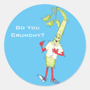 Sticker rond brillant 'Do You Crunchy'