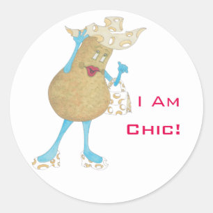 Sticker rond brillant 'Pear Paula'