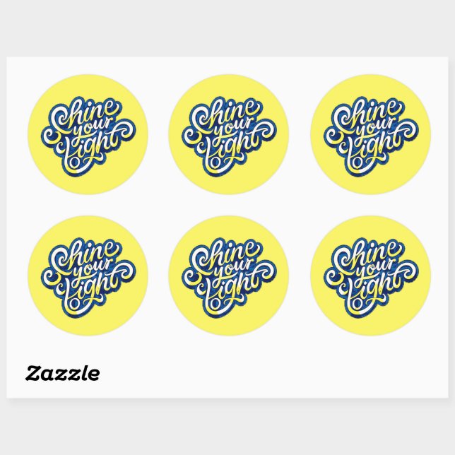 Sticker Rond Brille ta lumière (Feuille)