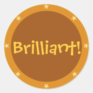 Sticker Rond Brilliant - Série d'autocollants de l'enseignant (