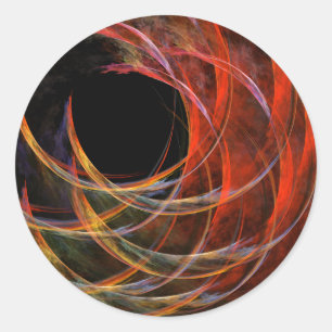 Sticker Rond Briser l'autocollant circulaire Abstrait Art