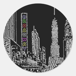 Sticker Rond Broadway