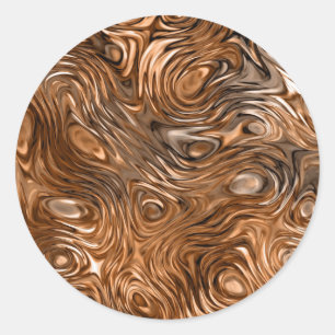 Sticker Rond Broche d'autocollant "cuivre" moulé