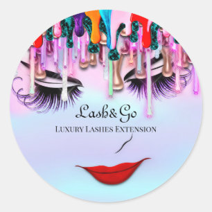 Sticker Rond Broches d'extension de trait pour artiste maquilla