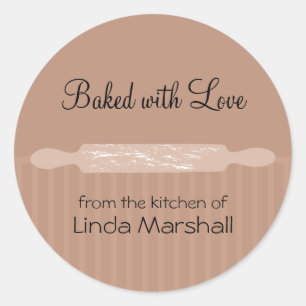 Sticker Rond Brochure avec de la farine de la cuisine de