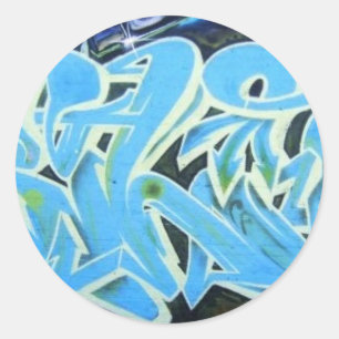 Sticker Rond Brodeur de graffiti