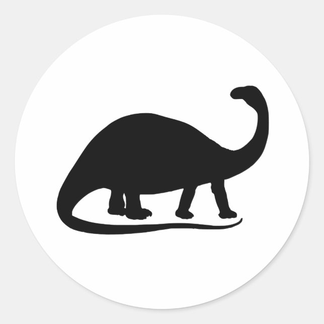 Sticker Rond Brontosaurus (Devant)