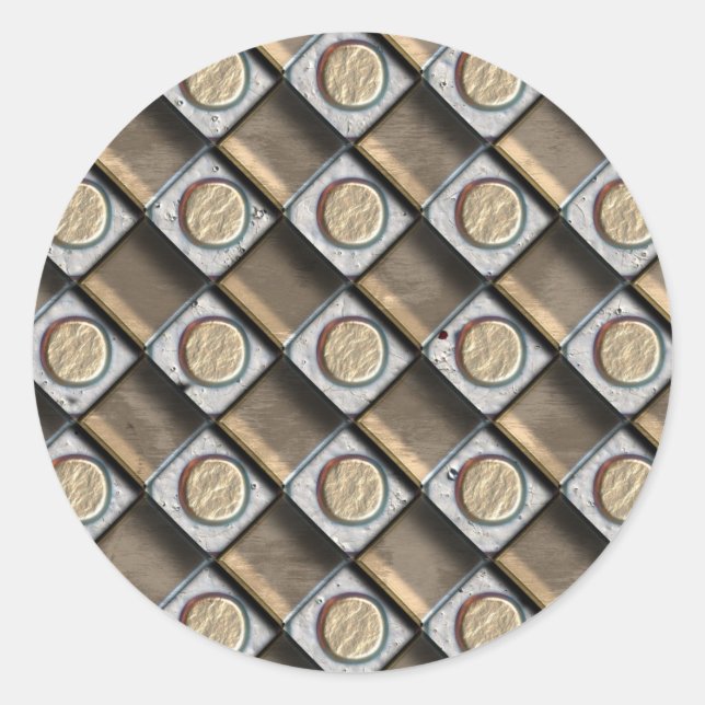 Sticker Rond Bronze, argent et or (Devant)