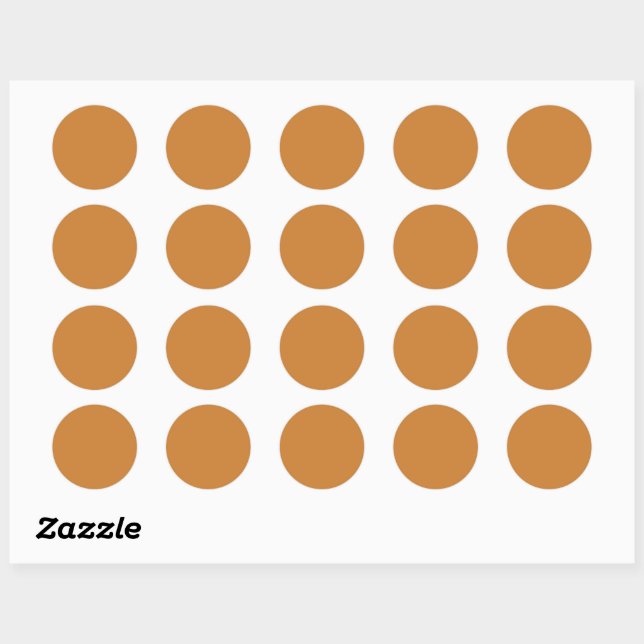 Sticker Rond Bronze (couleur solide) (Feuille)