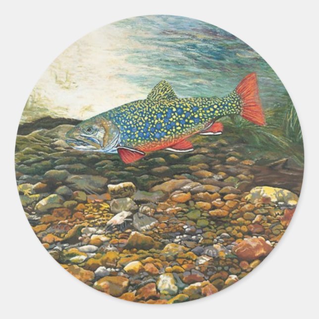 Sticker Rond Brook Trout (Devant)