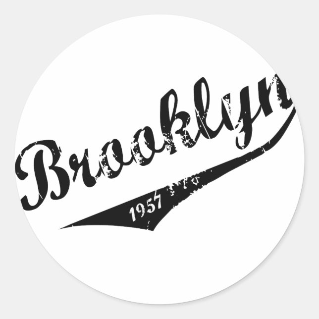Sticker Rond Brooklyn 1957 (Devant)