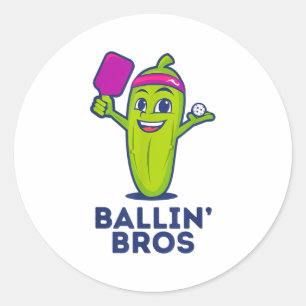 Sticker Rond Bros De Pickle Ballin - Cadeaux Amis, Frères Ou