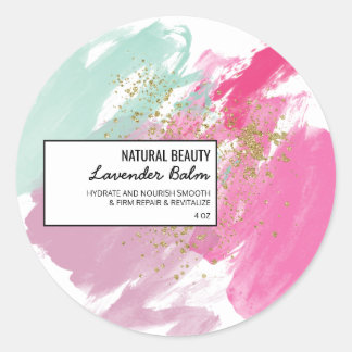 Sticker Rond Brosse aquarelle