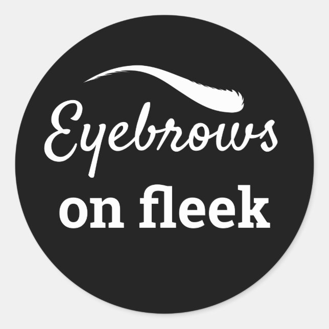 Sticker Rond Brosses blanches sur Fleek Style Flawy Flawless, Z (Devant)