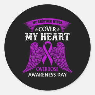 Sticker Rond Brother Wings Couvre Mon Coeur Supérieur Da