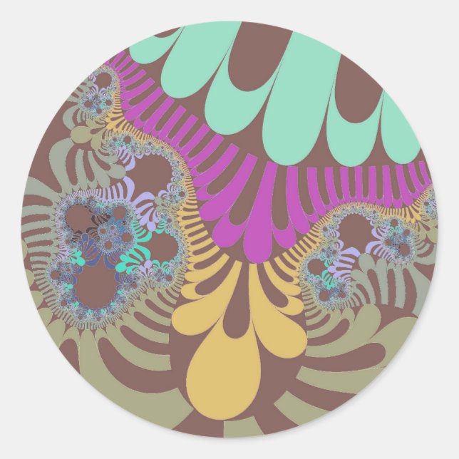 Sticker Rond Brown arc-en-ciel (Devant)