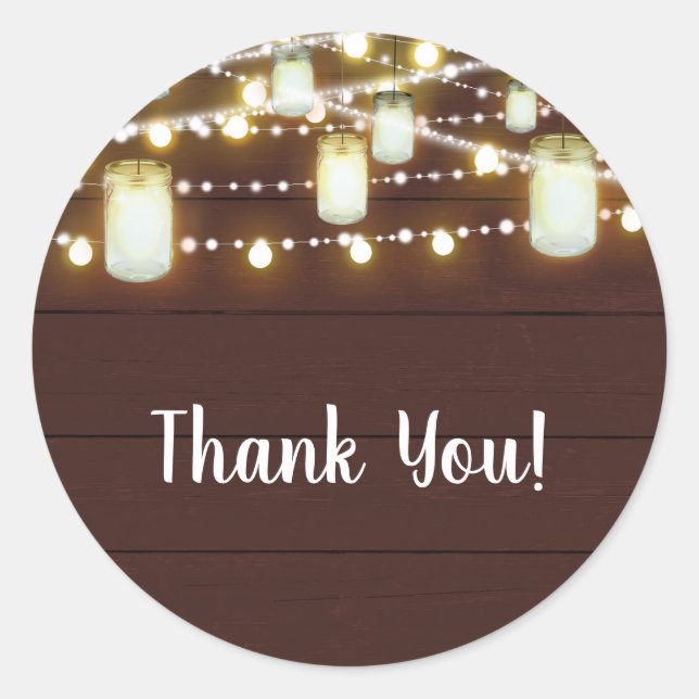 Sticker Rond Brown Bois & Chaînes Lumières Pays Parti Russe (Devant)