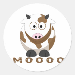 Sticker Rond Bruit de vache