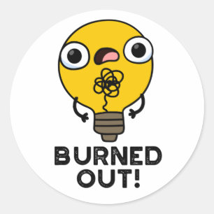 Sticker Rond Brûlé Amusant Puce