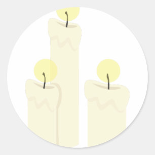 Sticker Rond Brûler des bougies