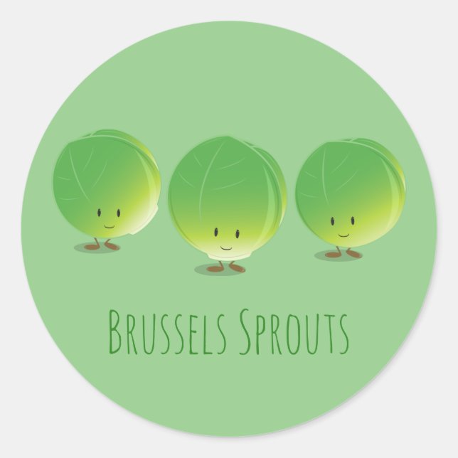 Sticker Rond Bruxelles Fruits Légumes (Devant)