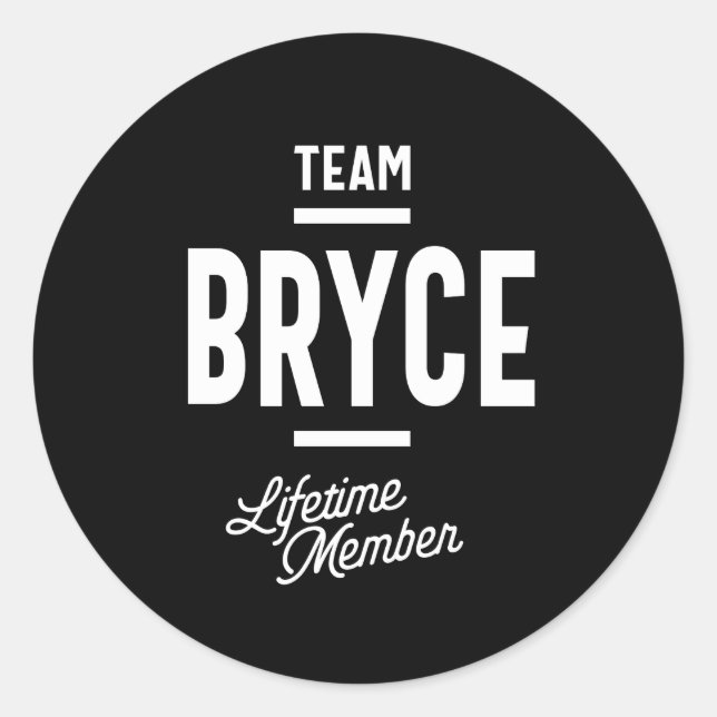 Sticker Rond Bryce Nom Personnalisé Anniversaire Cadeau (Devant)