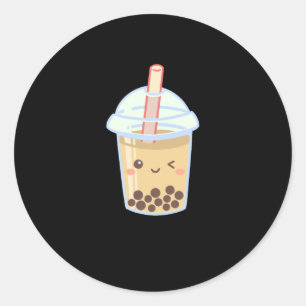 Sticker Rond Buble Lait Thé Boba Cute