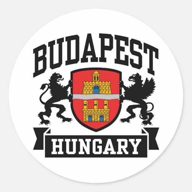 Sticker Rond Budapest Hongrie (Devant)