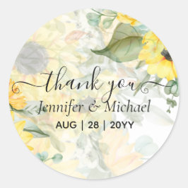 Sticker Rond Budget Beaux débordements Mariage VERDURE