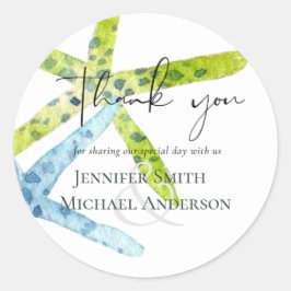 Sticker Rond BUDGET PLAGE Vie Marine Mariage\