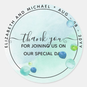 Sticker Rond BUDGET Verre de mer Mariage Abstrait moderne