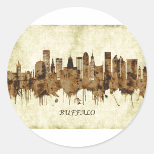 Sticker Rond Buffalo New York