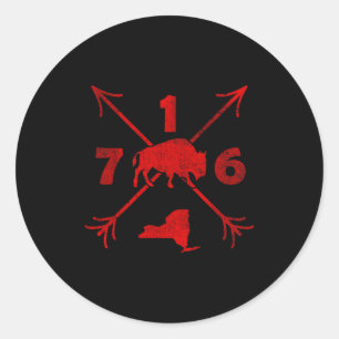 Sticker Rond Buffalo New York Ny _ indicatif régional 716
