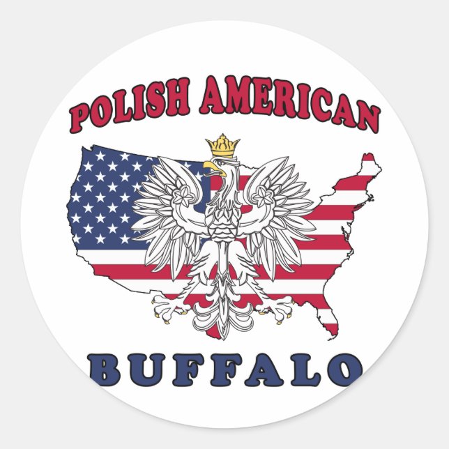 Sticker Rond Buffalo New York polonais (Devant)