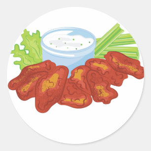Sticker Rond Buffalo Wings
