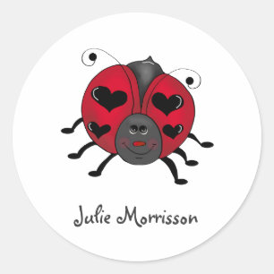 Sticker Rond Buggies de jardin ・ Smiling Ladybug