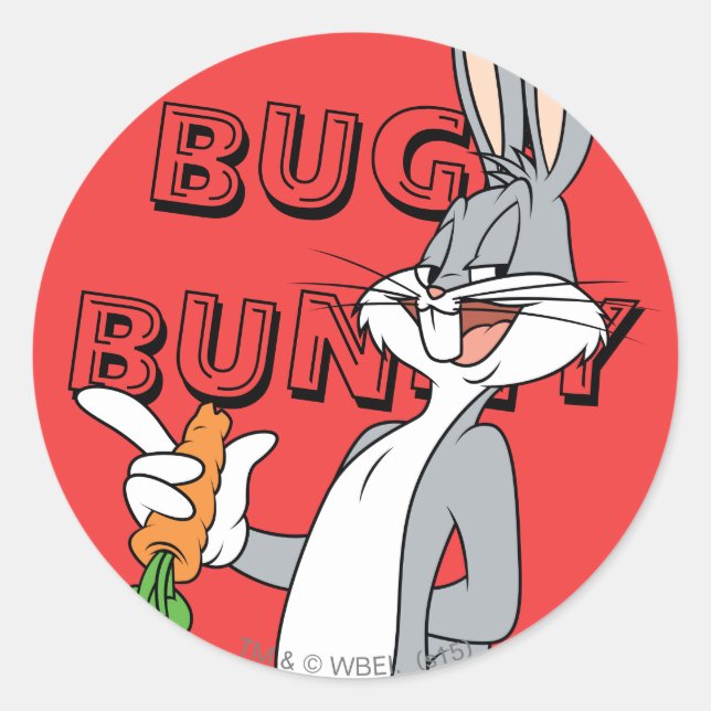 Sticker Rond BUGS BUNNY™ With Carrot (Devant)